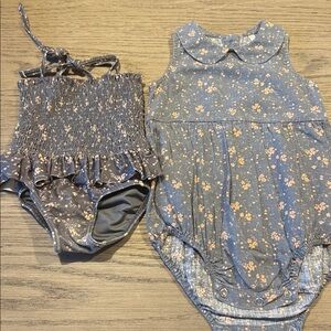 Rylee + Cru Baby Girl Swimsuit and Romper 12-18 Months, 18-24 month